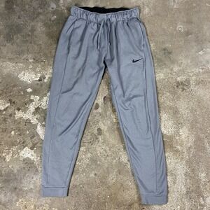 Nike Sweatpants Size Small Gray Fleece Drawstring Elastic Waist Tapered Swoosh